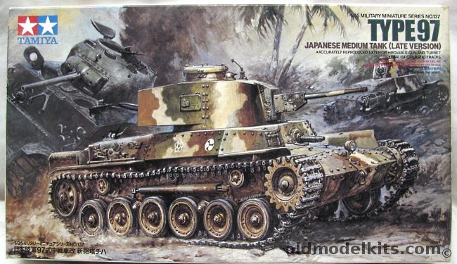 Tamiya 1/35 Japanese Tank Type 97 Chi-Ha - Late Version, 3637 plastic model kit